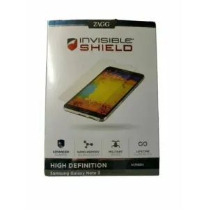 Pack Of 3 Zagg Invisible Shield Screen Protector Hd For Samsung Galaxy Note 3