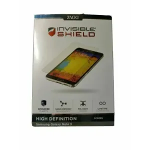 Pack Of 3 Zagg Invisible Shield Screen Protector Hd For Samsung Galaxy Note 3