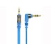 Scosche 3 Feet Tangle-free 3.5mm Audio Cable 24k Gold Plated Jack - Blue