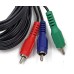 3 Rca Component Video Cable Ypbpr Coaxial Rca Cord 12ft Nickel-plated Connectors