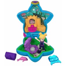 Polly Pocket Tiny Pocket Places Awesome Aquarium Compact With Polly And Dolphin