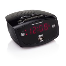 Sxe Sxe86001cn Digital Clock Radio &usb Charging Port For Smart Phone