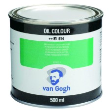 Van Gogh Oil Color 500ml Can Permanent Green Medium 614