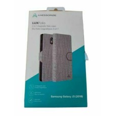 LUXFolio For Galaxy J3(2018) 2 In 1 Magnetic Folio Case Wallet GREY