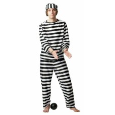 Partyholic Escaped Convict Men's Halloween Costume X-large (40-42)