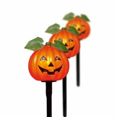 Way To Celebrate Halloween Pumpkin Lawn Stake Lights: 3 Set
