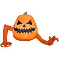 Gemmy Halloween Inflatable Led Pumpkin Monster 4ft Wide Light Up
