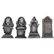 Way To Celebrate Halloween Graveyard Mansion Tombstone Set, 16