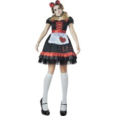 Women Halloween Cosplay Costume Gothic Babydoll Dress M Medium 8-10