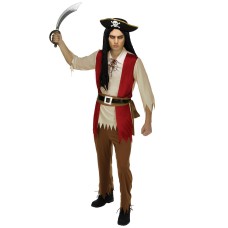 Partyholic Pirate Adult Men's Costume Pirate Halloween Xl Xlarge 40-42
