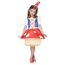 Palamon Halloween Toddlers Step-in Overlay Mushroom Gnome Costume Size 3t-4t