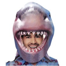 Open Face Halloween Masks Adult Giant Head Shark Fit All From Way To Celebrate