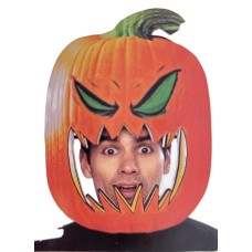 Halloween Giant Pumpkin Half Mask One Size Fits All From Way To Celebrate