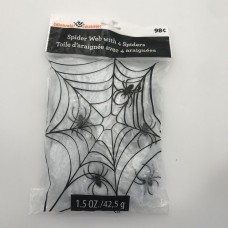 5 Pack Of Halloween Fake Spider Web Super Stretch With 20 Spiders For Decoration