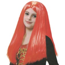 Way To Celebrate Witch Wig Halloween Lively Red Child One Size 8+ Yrs