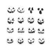 Lot Of 32 Cup Clings Sticker Halloween Decorations Spooky Faces Way To Celebrate