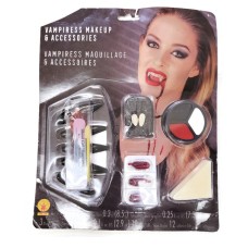 Rubie's Halloween Vampiress Markup Accessories Tooth, Blood And Nails 8+yrs