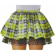Way To Celebrate Plaid Tutu Halloween Womens One-size Fits Most Black And Yellow