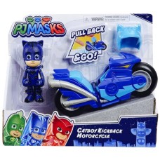 Pj Masks Catboy Kickback Motorcycle & Action Figure Set With Helmet 95825 Blue