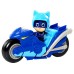 Pj Masks Catboy Kickback Motorcycle & Action Figure Set With Helmet 95825 Blue