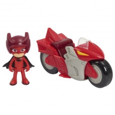 Pj Masks Owlette Kickback Motorcycle & Action Figure Set With Helmet Red