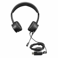 Blackweb Usb Adjustable Microphone On-ear Computer Headset Black