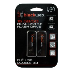 Blackweb Dual Usb 3.0 16gb(x2) - Up To 5x Faster Than Usb2.0(also Compatible)