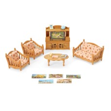 Calico Critters Comfy Living Room Set, Dollhouse Furniture And Accessories Multi