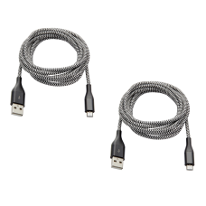 Lot Of 2 Blackweb 1.8m/6ft Micro-usb Charge & Sync Cable Black 