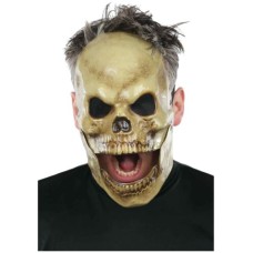 Jabber Jaw Moving Bonehead Skull Skeleton Halloween Adult Mens Costume 1/2 Mask