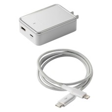 Blackweb Dual Port Power Delivery Wall Charger To Usb-c Cable -white