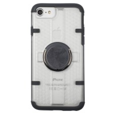 Blackweb Shockproof Ring Case For Iphone 6/6s/7 Grey/clear Back