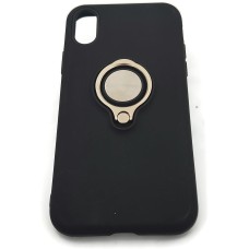 Blackweb Selfie Ring/standing Phone Case For Iphone X -  Black