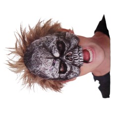 Silver Skull Chin-less Halloween Half Mask For Adults - 1 Size Way To Celebrate 
