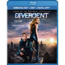 DIVERGENT (BLU RAY, 2014, Widescreen) - Shailene Woodley, Lionsgate, Disc 1, Can