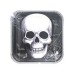 10 Pack Halloween Black Paper Plates 7 Inches Skull Horror