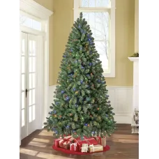 Holiday Time Kennedy 7.5' Pre-lit Regular Full Quick Set Fir Christmas Tree