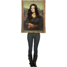 Mona Lisa Painting Halloween Funny Costume, Unisex, Adult, Multi-color One Size