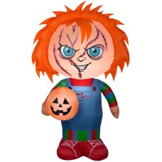 Gemmy 5 Ft Tall Airblown Chucky Light Up Halloween Inflate Outdoor