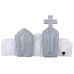 8 Ft Wide Airblown Inflatable Tombstone Scene Light Up Halloween Inflate Outdoor