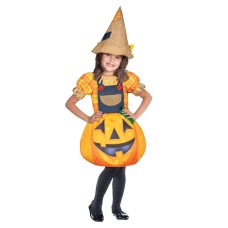 Toddlers' Scarecrow Pumpkin Girl Halloween Costume (3-4t)