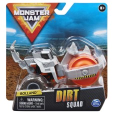 Monster Jam Rolland Silver Dirt Squad Steamroller 1:64 Scale Die-cast Vehicle