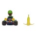 Nintendo Mario Kart Spin Out Luigi Kart With Banana Jacks 2021 2.5 Inch