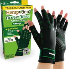 Hempvana Green Relief Arthritis Gloves + Hemp Fibers Size L/ Xl ( As Seen On Tv)