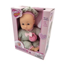 Baby Bella Girl Doll Play Right Brand New With Gray And White Stars Jumper New