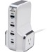 Atomi Power Tower Plus 4-port Usb/2 Wall Outlet Desktop Charger With Qualcomm 3