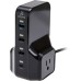 Atomi Power Tower Plus With 4 Usb Ports And 2 Power Outlets - Black