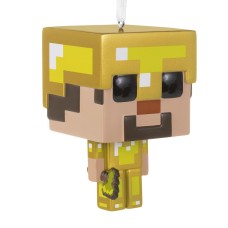 2022 Hallmark Minecraft Steve In Gold Armor Funko Pop! Christmas Tree Ornament