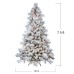 Holiday Time 7.5' Flocked 400 Pre-lit 800 Branch Tips Christmas Tree - White