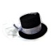 Spider Top Hat (4.5 Inches Height) Halloween Cosplay Adult One Size Black Silver